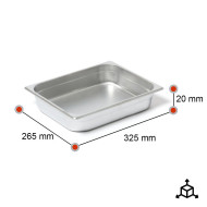 Cubeta Gastronorm 1/2 20mm | Equipamiento Industrial