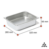 Cubeta Gastronorm 1/2 65mm Acero Inox | Equipamiento Industrial
