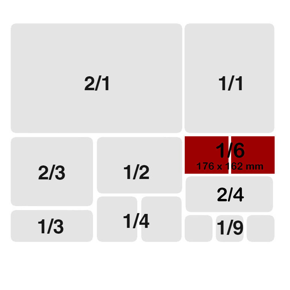 Cubeta Gastronorm 1/6 150mm Acero Inoxidable | Gastroten