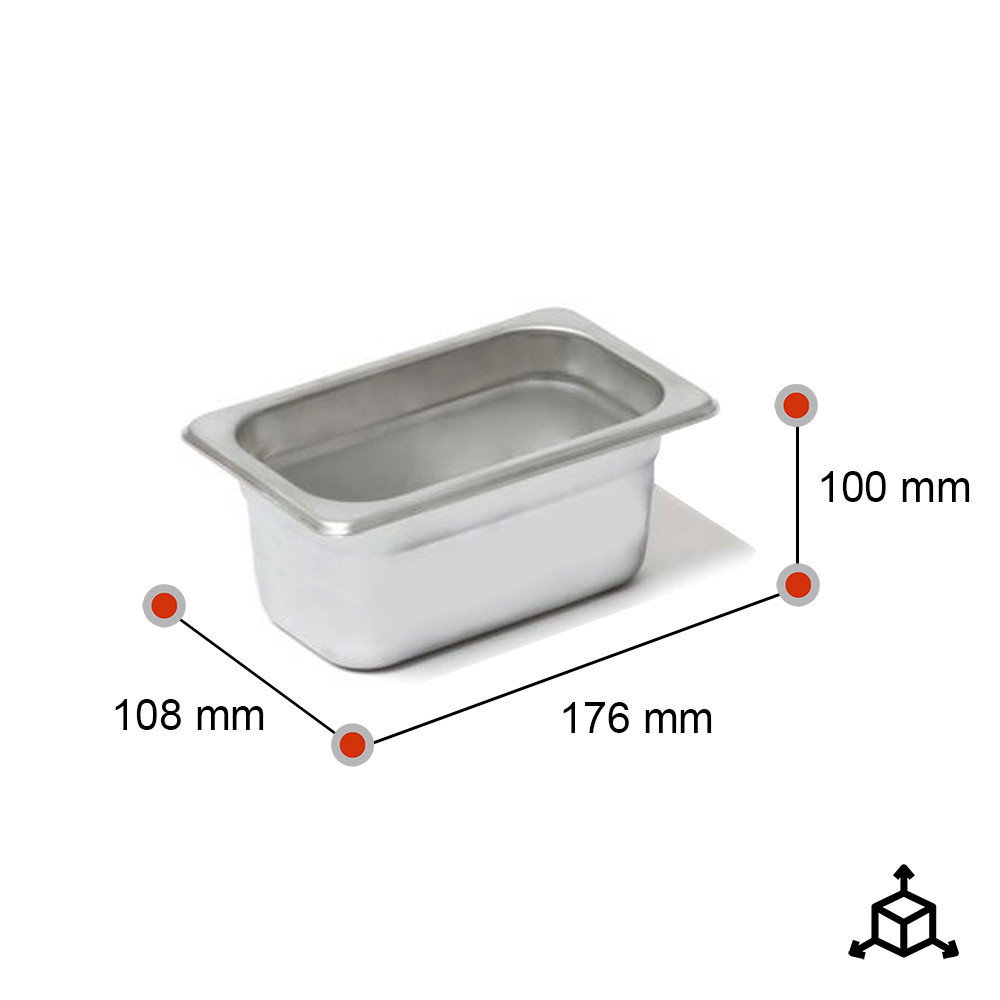 Cubeta Gastronorm 1/9 100 mm | Equipamiento Industrial
