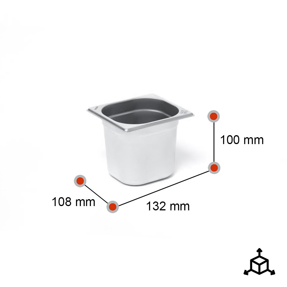 Cubeta Gastronorm 1/12 100mm | Equipamiento Industrial