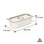Tapa Gastronorm 1/3 Acero Inoxidable | Gastroten