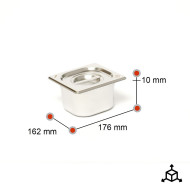 Tapa Gastronorm 1/6 Acero Inoxidable | Equipamiento Industrial
