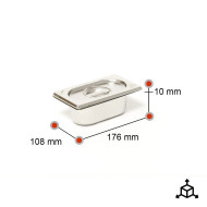 Tapa para Cubeta Gastronorm 1/9 Acero Inoxidable | Gastroten