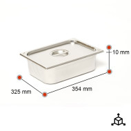 Tapa Gastronorm 2/3 Acero Inoxidable | Equipamiento Industrial