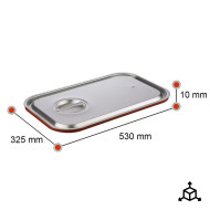 Tapa con Goma Hermética GN 1/1 | Equipamiento Industrial