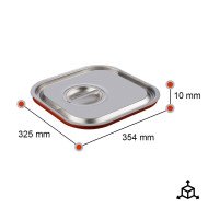 Tapa Goma Hermética Cubeta GN 2/3 | Equipamiento Hostelería