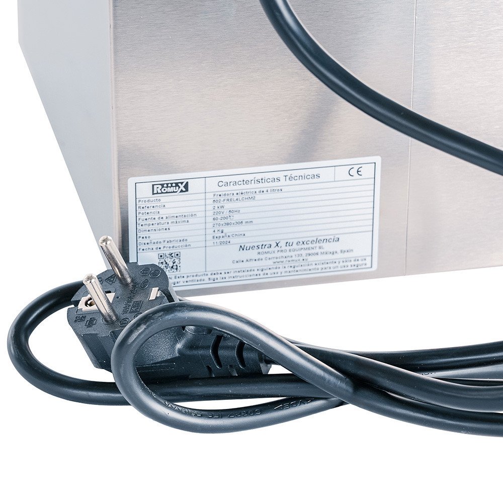 Freidora Industrial Eléctrica Sobremesa 4L Romux | Equipamiento Industrial