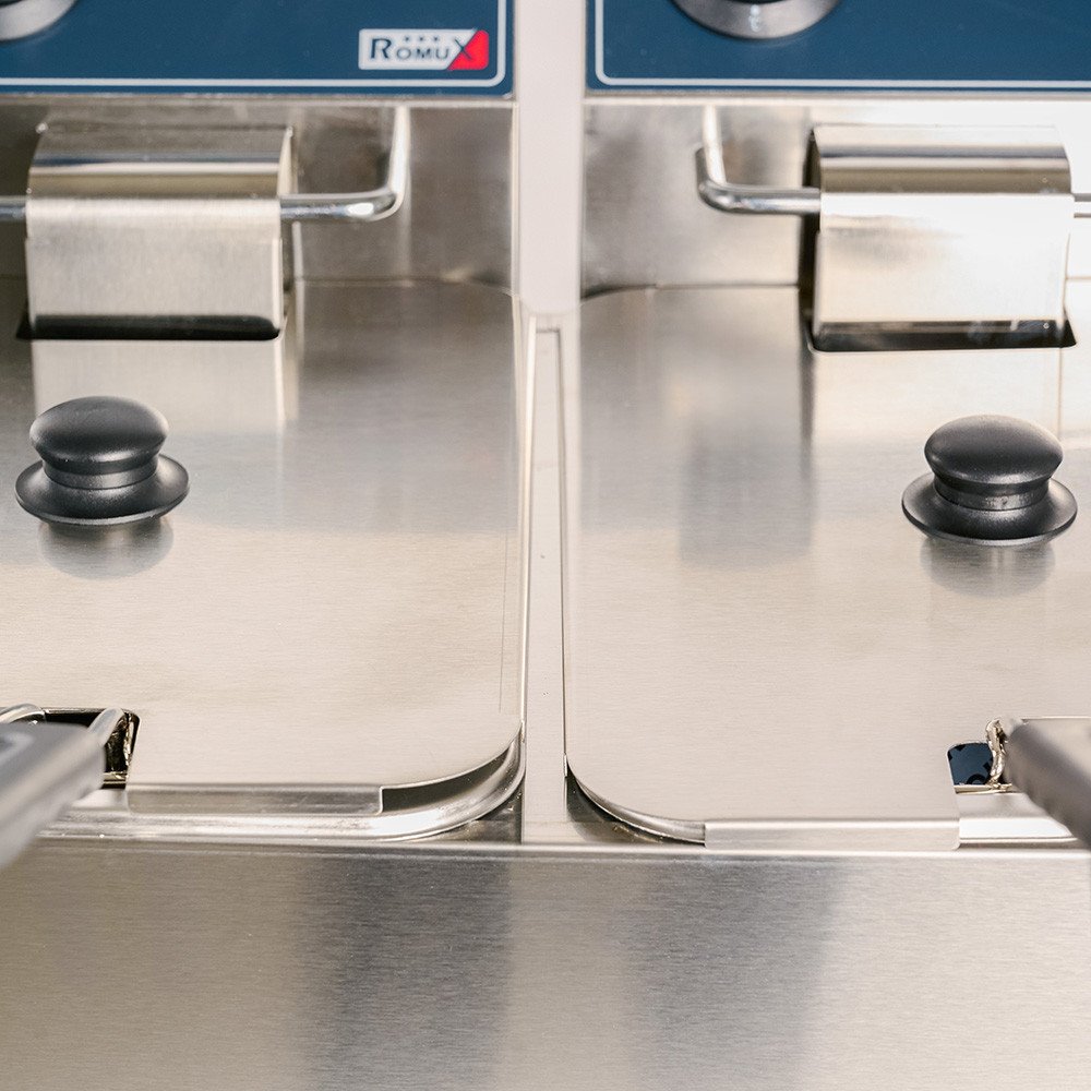 Freidora Industrial Doble 4+4L Romux | Equipamiento Hostelería
