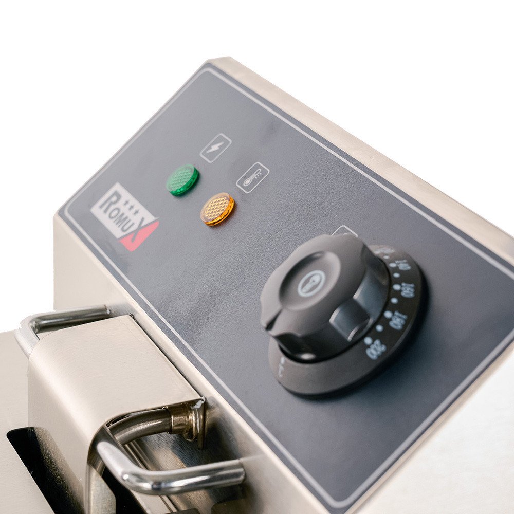 Freidora Industrial Eléctrica Simple 6L Romux | Equipamiento Industrial