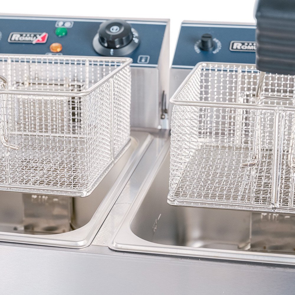 Freidora Industrial Doble 6+6 Litros Romux | Hostelería Profesional