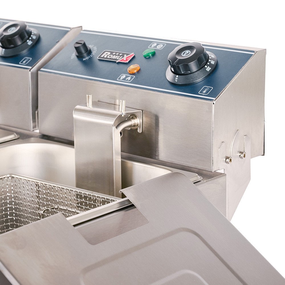 Freidora Industrial Doble 6+6 Litros Romux | Hostelería Profesional