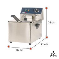 Freidora Eléctrica Simple 8L Romux | Equipamiento Industrial