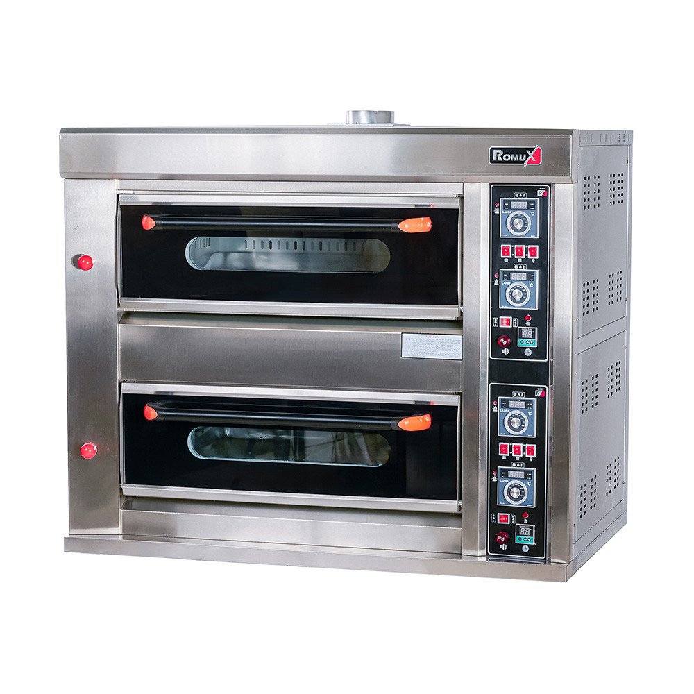 Horno de Pizza Eléctrico 4+4x32 cm Romux | Equipamiento Industrial