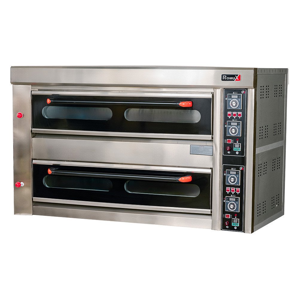 Horno Pizza Industrial Eléctrico Doble 8+8x32 cm Romux | Maquinaria Hostelería