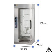 Asador de Pollos Vertical Eléctrico 12 Pollos | Gastroten