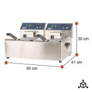Freidora Industrial Doble 6+6 Litros Romux | Hostelería Profesional
