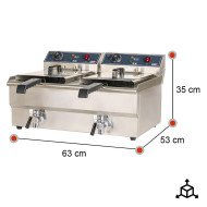 Freidora Industrial Doble 10+10L Romux | Equipamiento Industrial