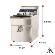 Freidora Industrial Eléctrica 18 Litros Romux | Equipamiento Hostelería