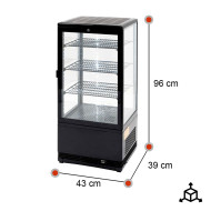 Vitrina Pastelera Refrigerada 70 Litros Romux | Equipamiento Industrial