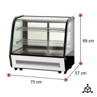Vitrina Pastelera Refrigerada 120L Ventilada Romux | Hostelería Profesional