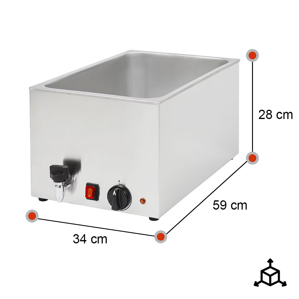 Baño María 1 Cuba GN 1/1 200mm Caterina | Equipamiento Industrial