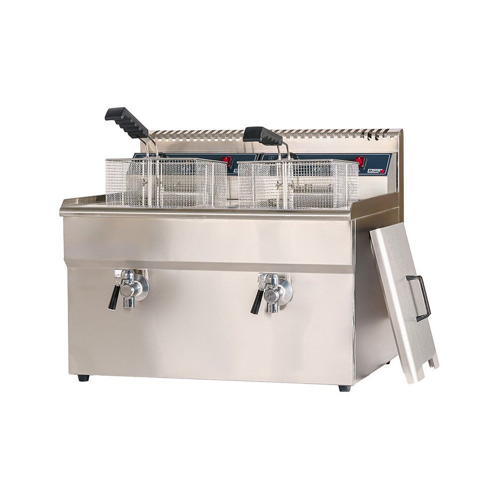 Freidora Industrial Eléctrica Doble 18L Romux | Equipamiento Hostelería