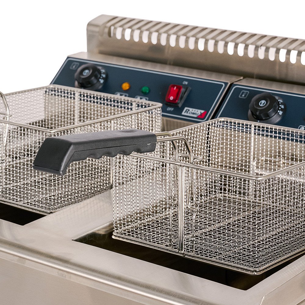 Freidora Industrial Eléctrica Doble 18L Romux | Equipamiento Hostelería