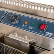 Freidora Industrial Eléctrica Doble 18L Romux | Equipamiento Hostelería