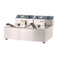 Freidora Industrial Eléctrica Doble 6+6 Litros Cleiton | Equipamiento Hostelería