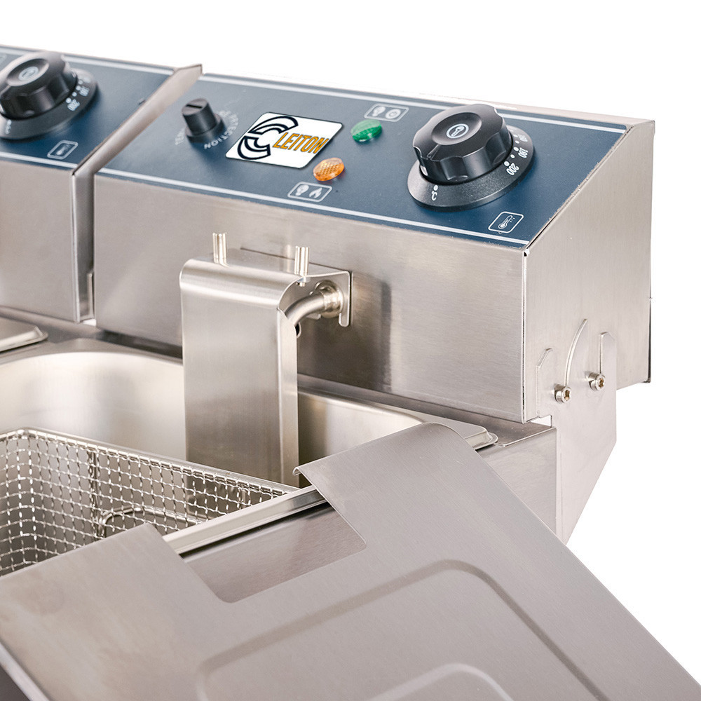 Freidora Industrial Eléctrica Doble 6+6 Litros Cleiton | Equipamiento Hostelería