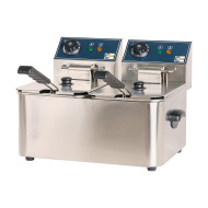 Freidora Industrial Eléctrica Doble 4+4L Cleiton | Maquinaria Hostelería