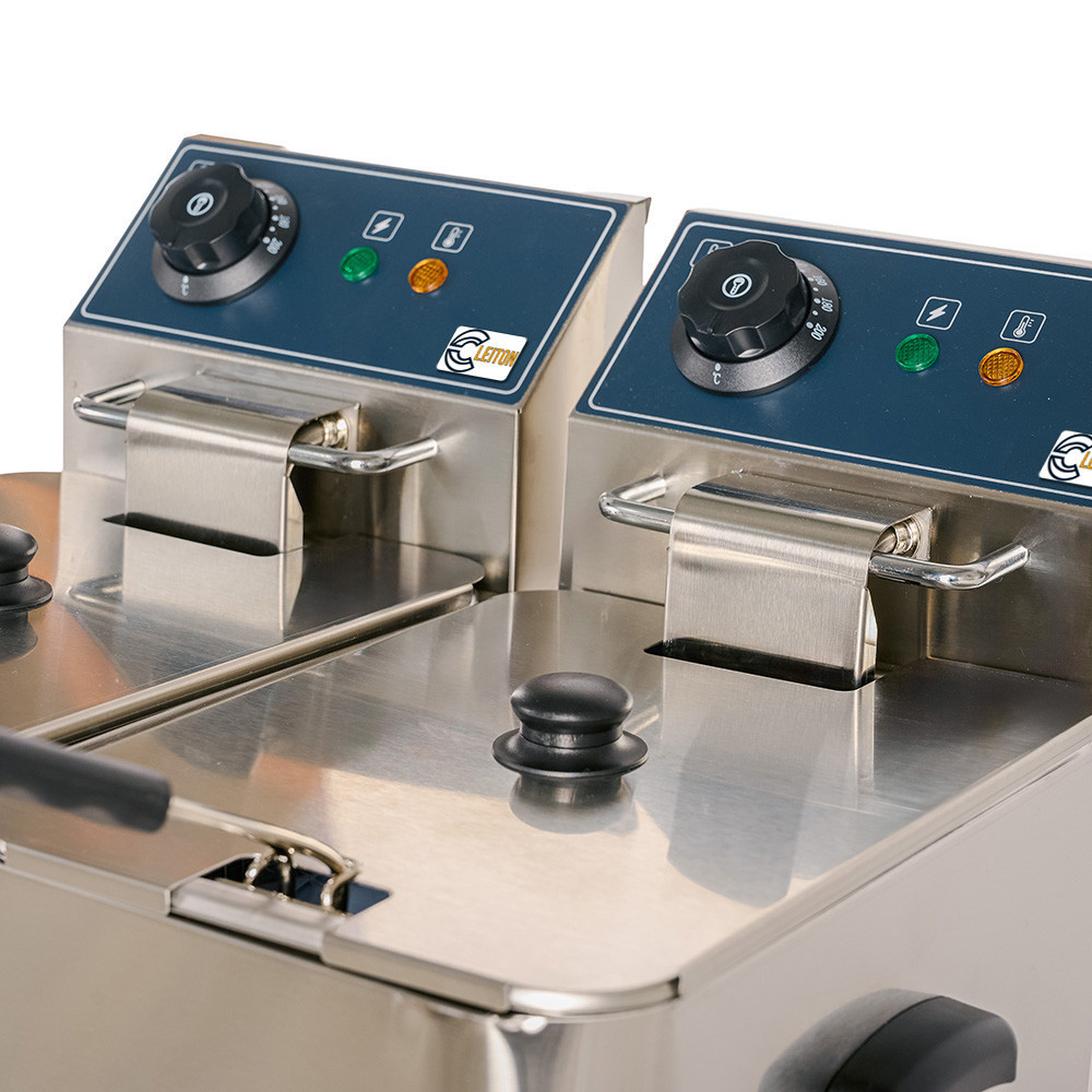 Freidora Industrial Eléctrica Doble 4+4L Cleiton | Maquinaria Hostelería