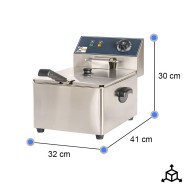 Freidora Industrial Eléctrica 6L Sobremesa Cleiton | Equipamiento Hostelería