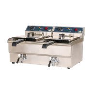 Freidora Industrial Eléctrica Doble 10+10L Cleiton | Equipamiento Hostelería