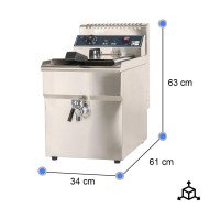 Freidora Industrial Eléctrica 18L con Grifo Cleiton | Equipamiento Industrial