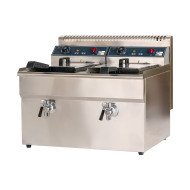 Freidora Industrial Eléctrica Doble 18+18L Cleiton | Equipamiento Hostelería