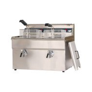 Freidora Industrial Eléctrica Doble 18+18L Cleiton | Equipamiento Hostelería