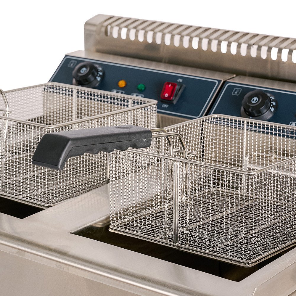 Freidora Industrial Eléctrica Doble 18+18L Cleiton | Equipamiento Hostelería