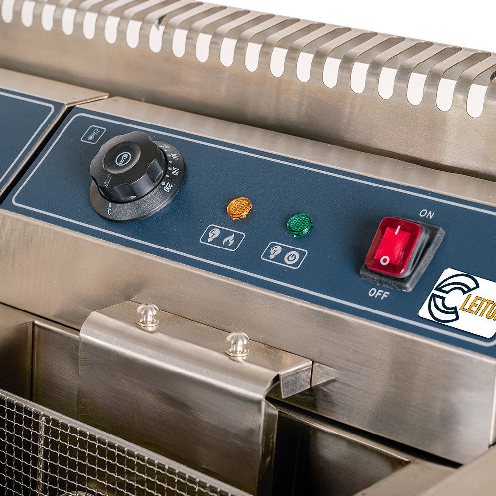 Freidora Industrial Eléctrica Doble 18+18L Cleiton | Equipamiento Hostelería