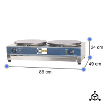 Crepera Doble Eléctrica 6 Kw Sobremesa Cleiton | Equipamiento Industrial