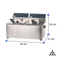 Freidora Industrial Doble 8+8 Litros Cleiton | Equipamiento Hostelería