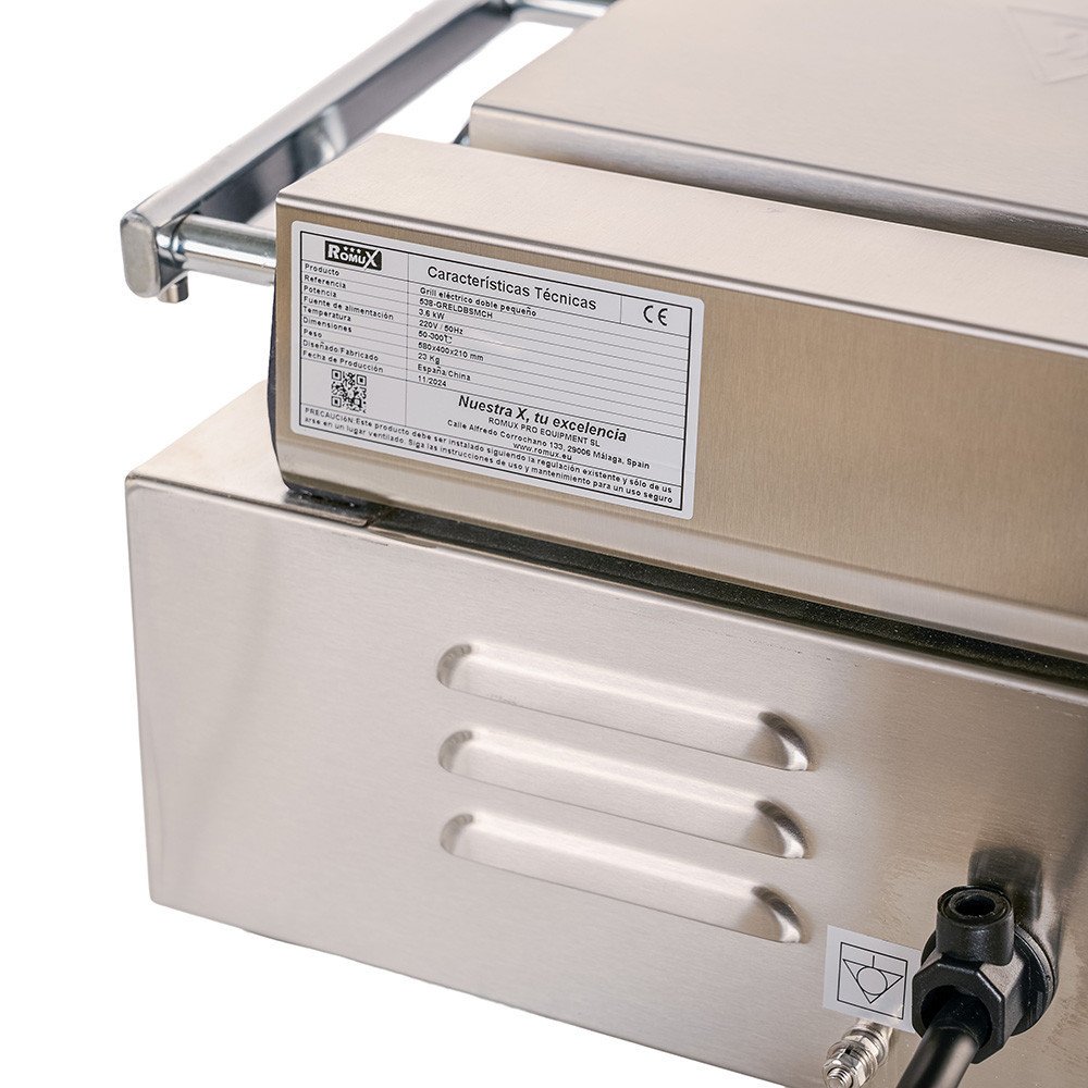 Grill Industrial Eléctrico Doble 58 cm Romux | Equipamiento Hostelería