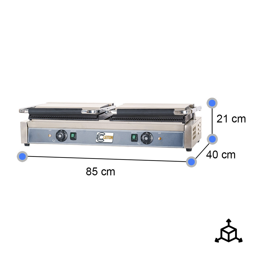 Grill Eléctrico Doble 85 cm Cleiton | Equipamiento Industrial