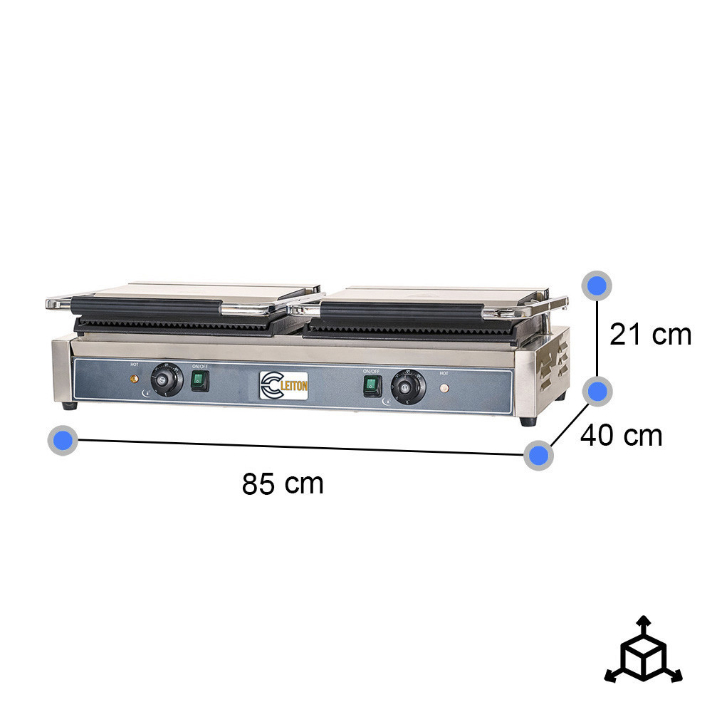 Grill Industrial Eléctrico Doble 85 cm Cleiton | Equipamiento Industrial