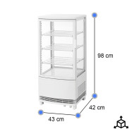 Vitrina Refrigerada Curva 2 Puertas Cleiton | Equipamiento Industrial