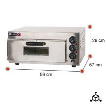 Horno de Pizza Eléctrico Simple 40 cm Romux | Equipamiento Industrial