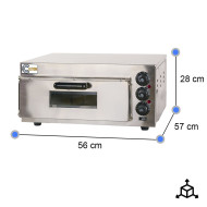 Horno de Pizza Eléctrico Simple 1x40 cm Cleiton | Equipamiento Industrial