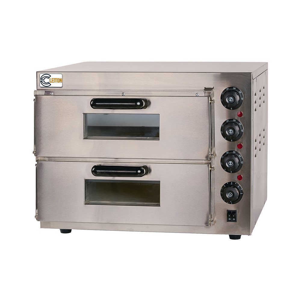 Horno de Pizza Eléctrico Doble 40cm Cleiton | Equipamiento Industrial