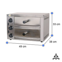 Horno de Pizza Eléctrico Doble 1+1x30 cm Cleiton | Hostelería Profesional